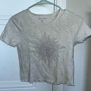 American Eagle medium sun and moon baby tee